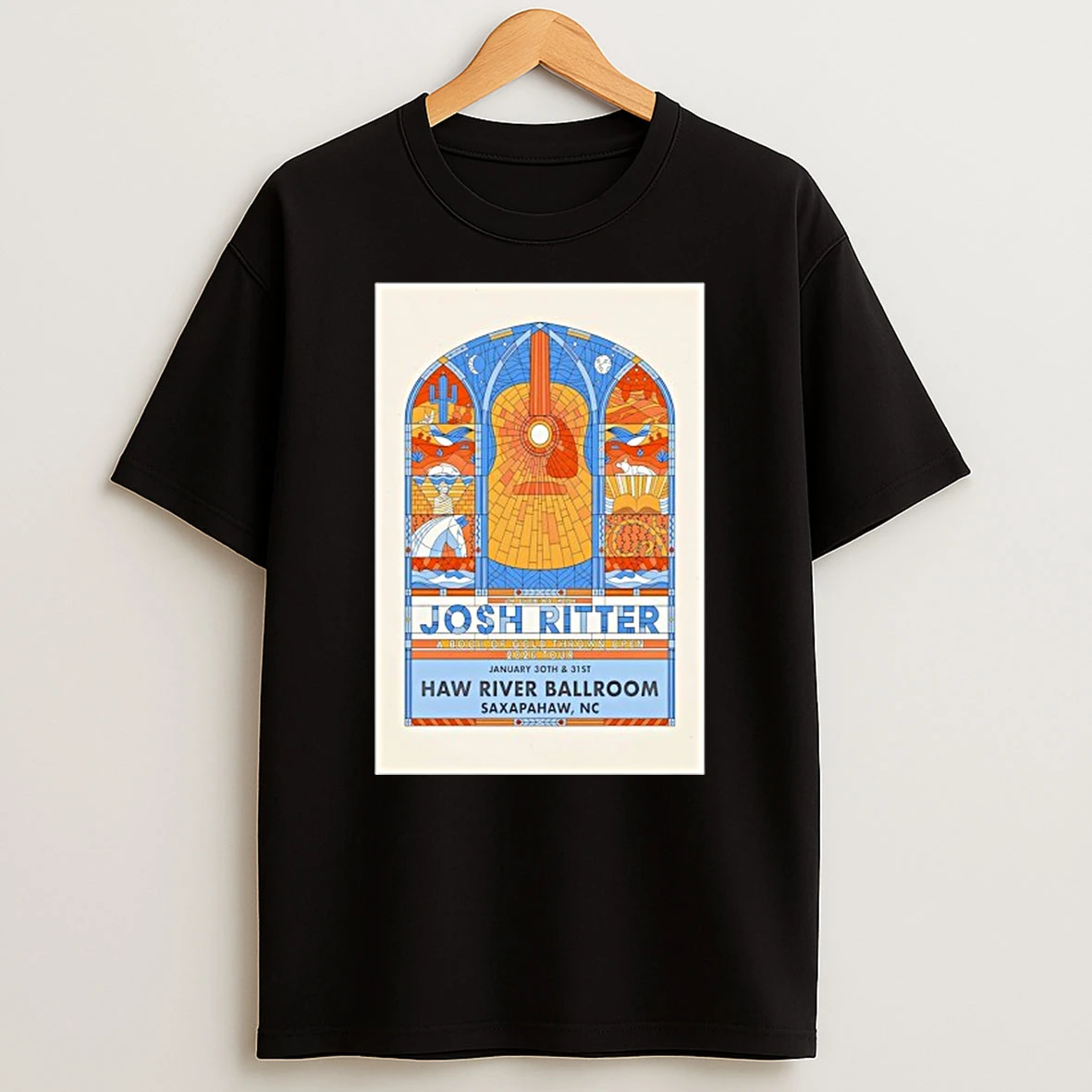 Josh Ritter A Book Of Gold Thrown Open Jan 30 31 2026 Saxapahaw T Shirt