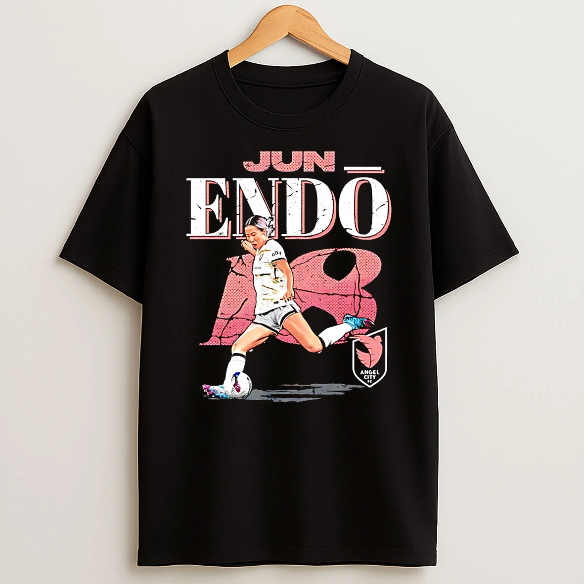 Jun Endo Angel City Fc Cracked Number Vintage T Shirt