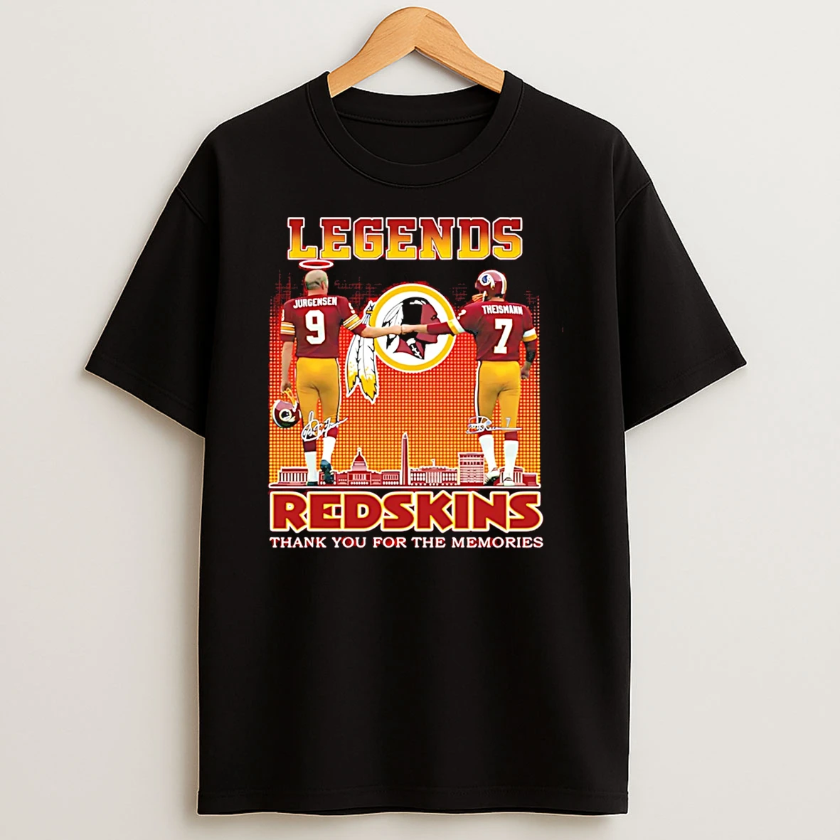 Jurgensen Theismann Legends Redskins Thank Yoi For The Memories T Shirt