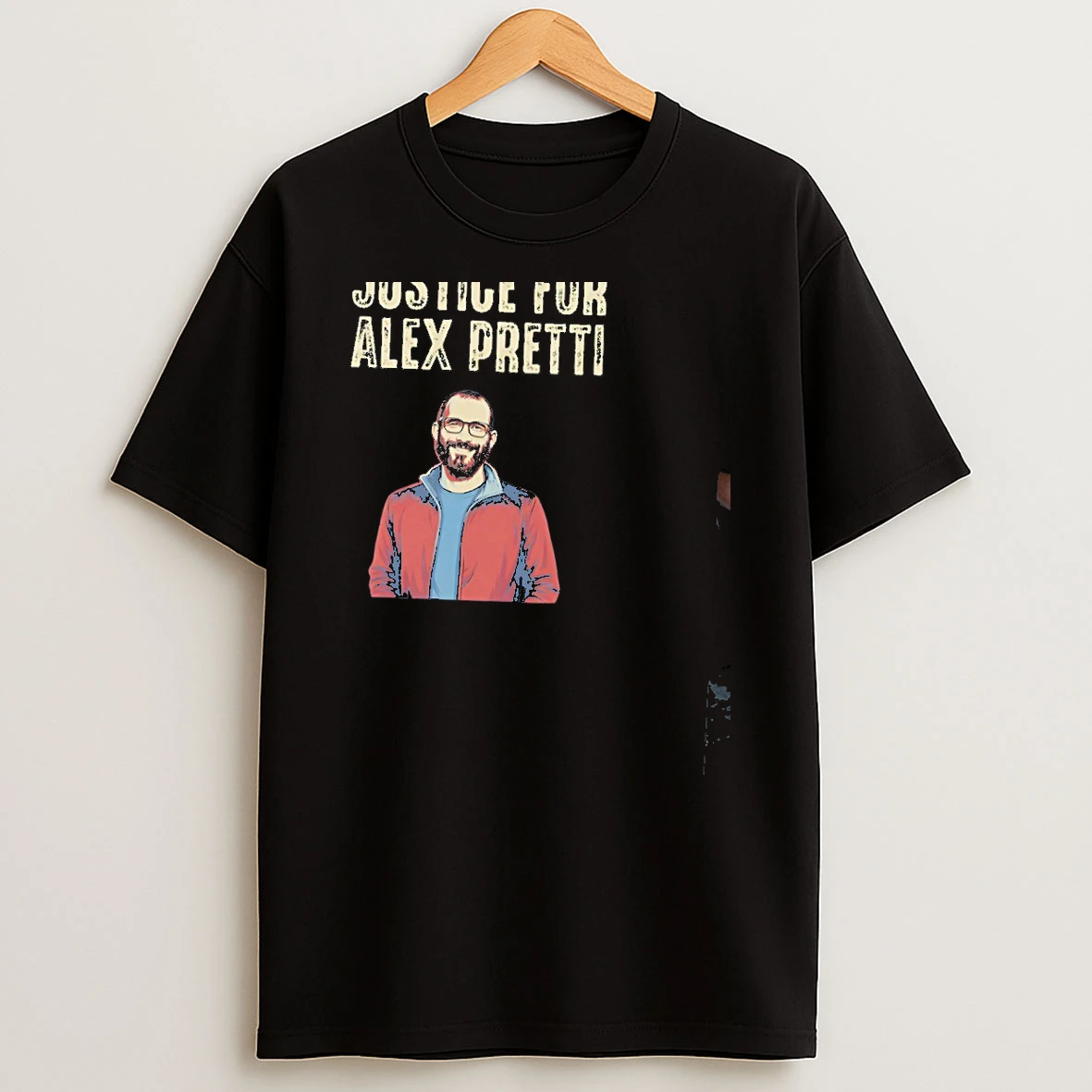 Justice For Alex Pretti Anti Ice Portrait T Shirt