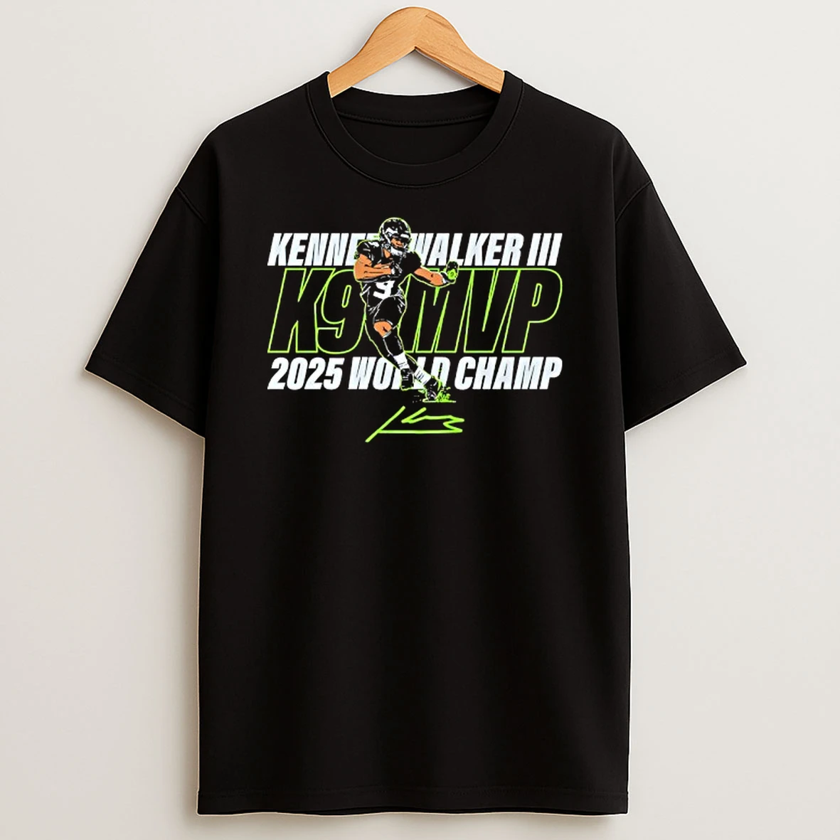 K9 Mvp Kenneth Walker Iii 2025 World Champ Signature T Shirt