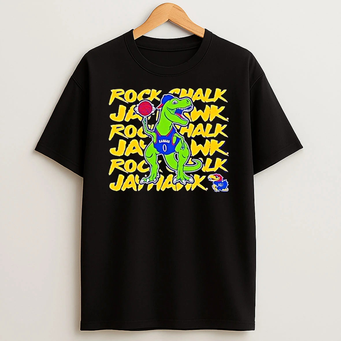 Kansas Jayhawks Basketball Dino T Shirt