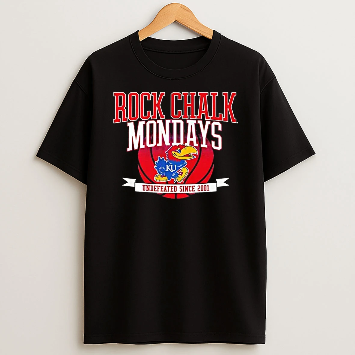 Kansas Jayhawks Basketball Rock Chalk Mondays T Shirt