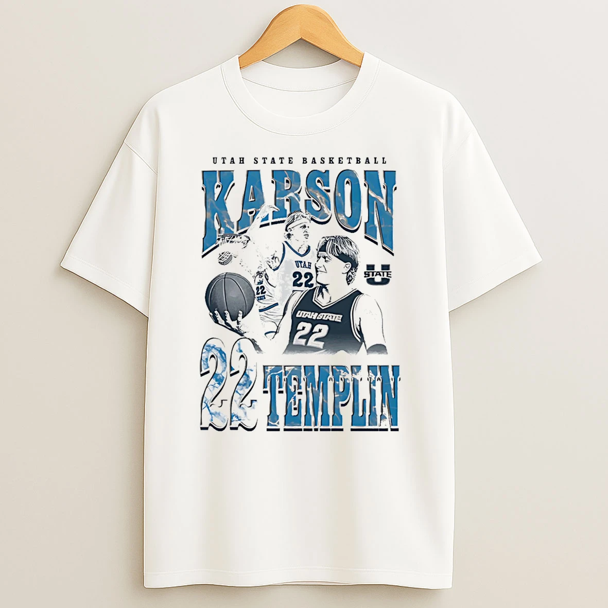 Karson Templin Utah State Aggies Illustrated 26 T Shirt