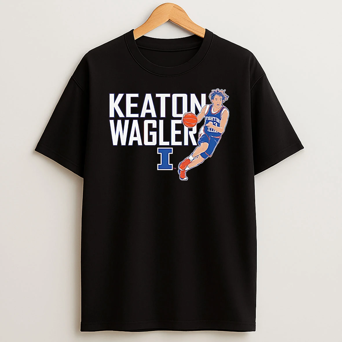 Keaton Wagler Illinois Basketball Name Pose T Shirt