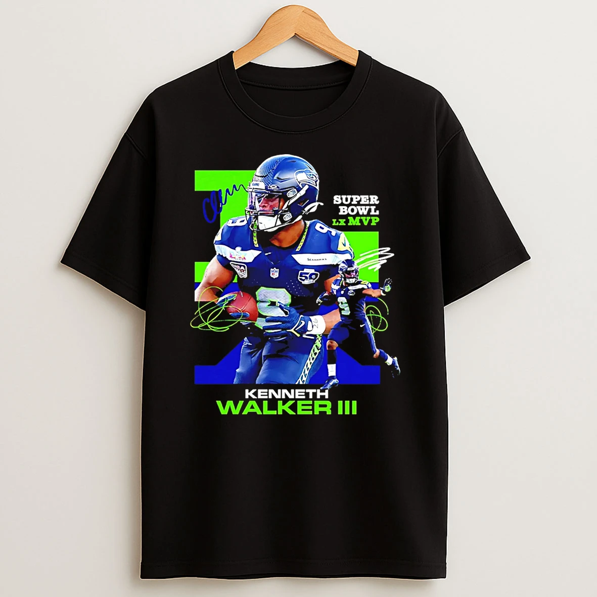 Kenneth Walker Iii Seattle Seahawks Super Bowl Mvp Signature T Shirt
