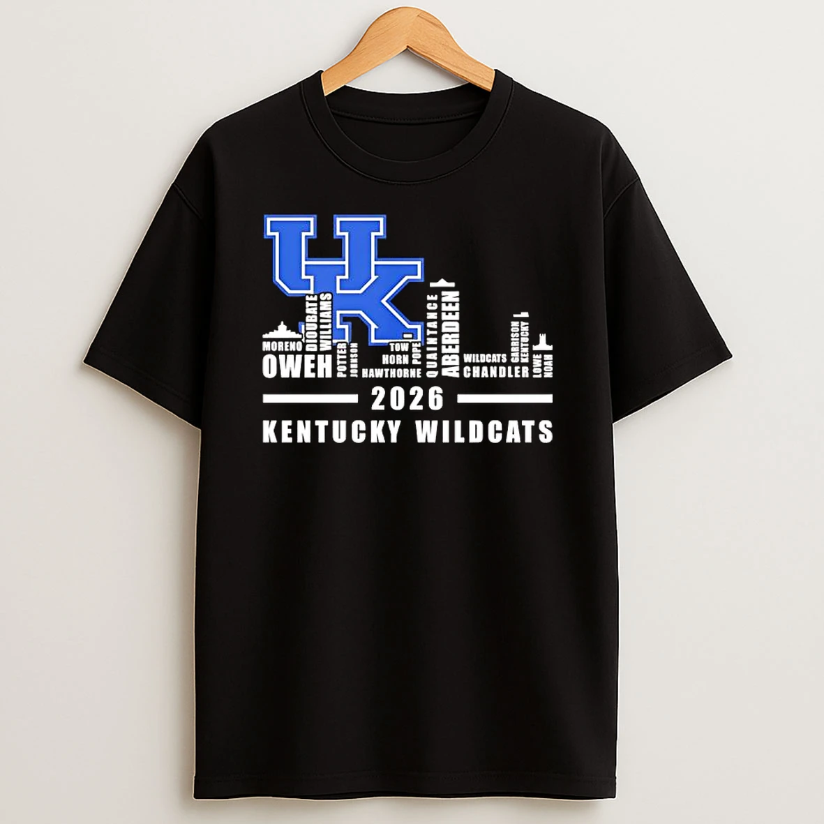 Kentucky Wildcats 2026 Players Name Of The Skyline City Logo T Shirt