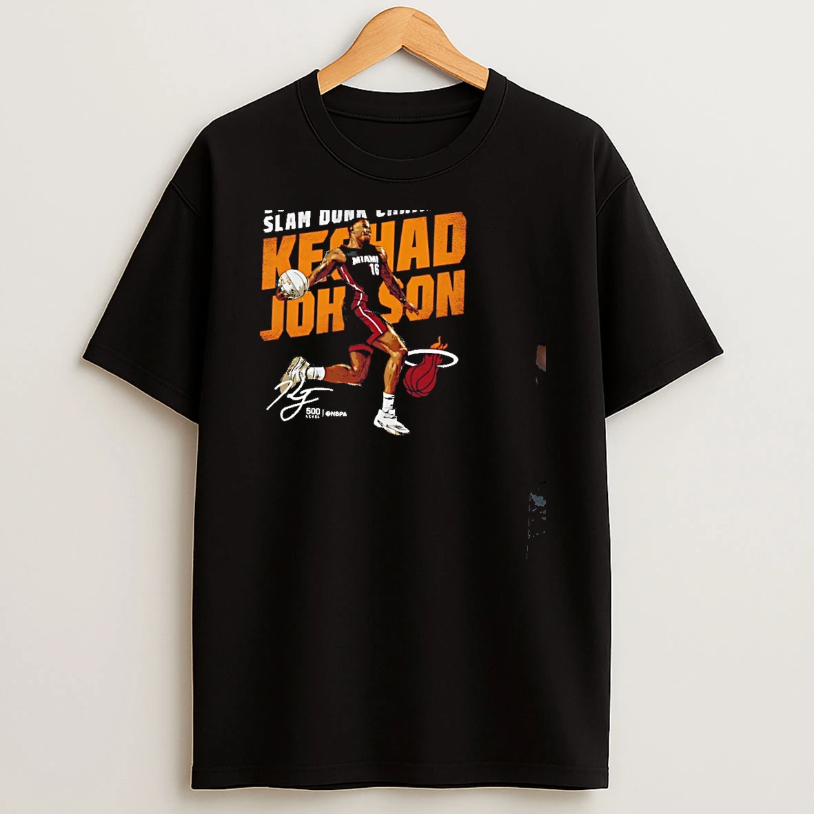 Keshad Johnson Miami Heat 2026 Slam Dunk Champion Signature T Shirt