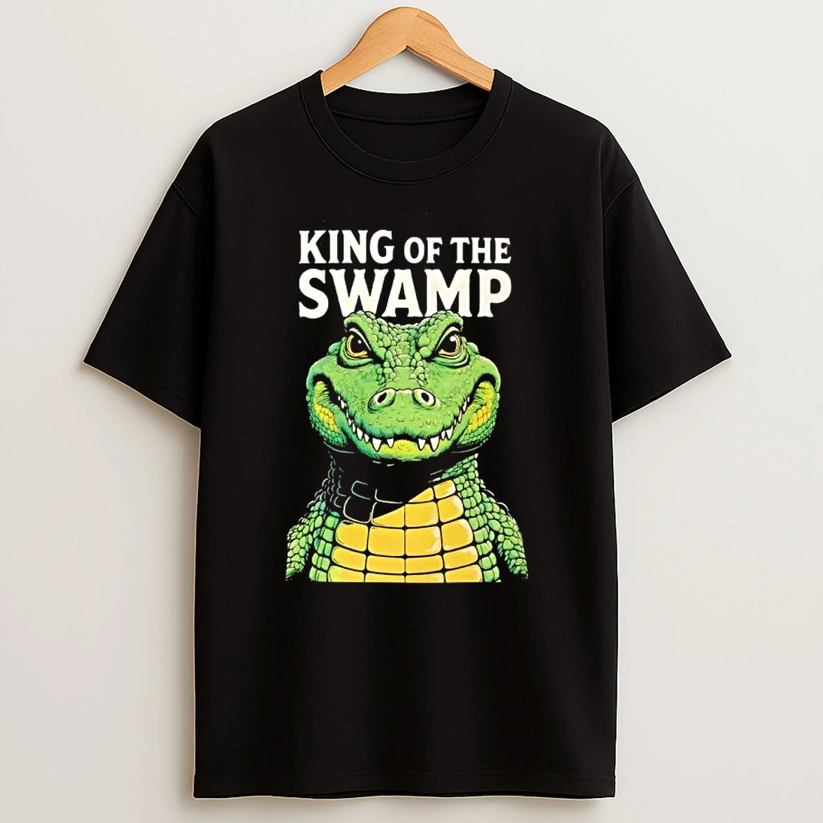 King Of The Swamp Alligator Retro Reptile T Shirt