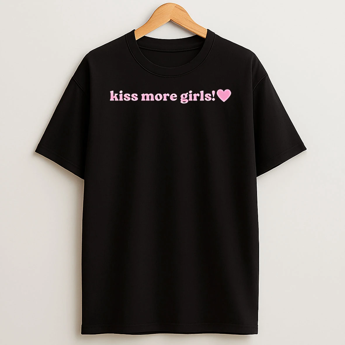 Kiss More Girls Heart T Shirt