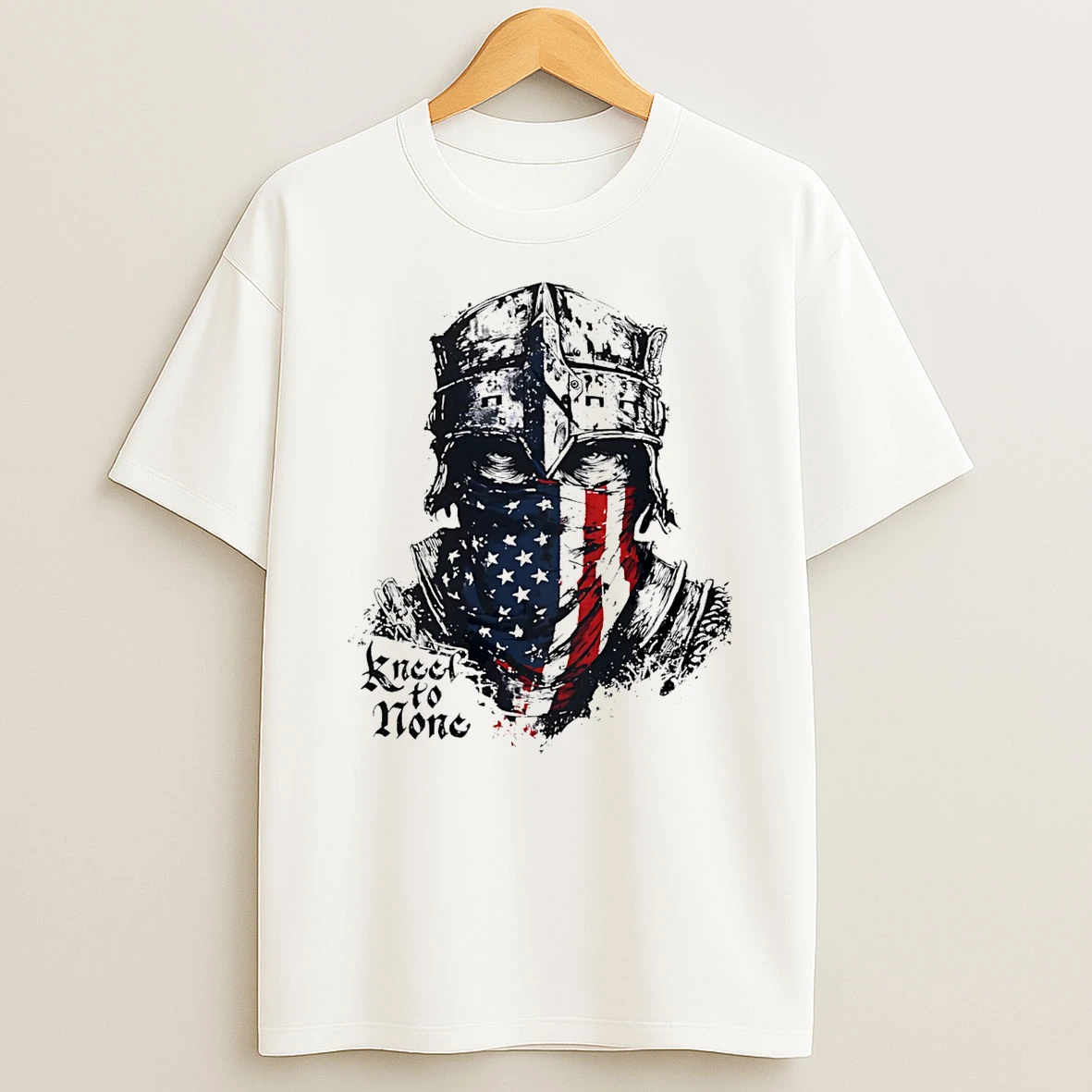 Kneel To None Skull Usa Flag T Shirt