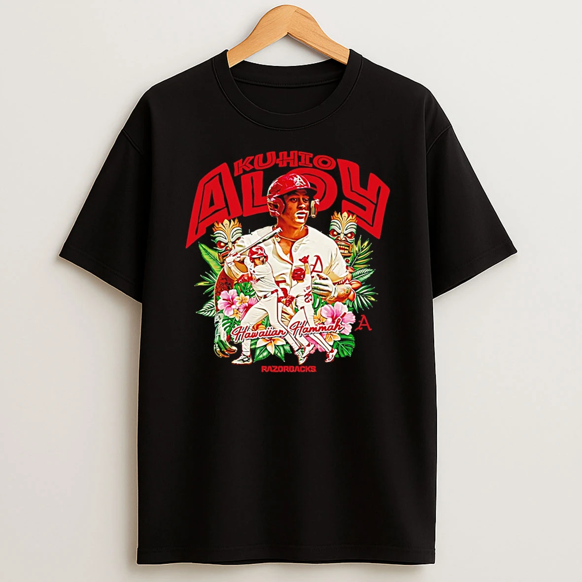 Kuhio Aloy Arkansas Baseball Ncaa Hawaiian Hammer Graphic T Shirt