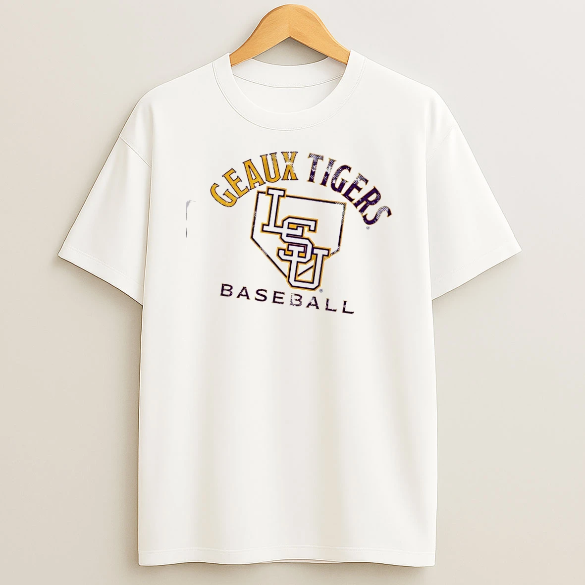 Lsu Geaux Tigers Baseball Home Plate T Shirt