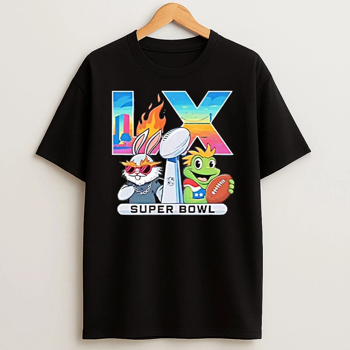Lx Retro Bunny Super Bowl Graphic T Shirt