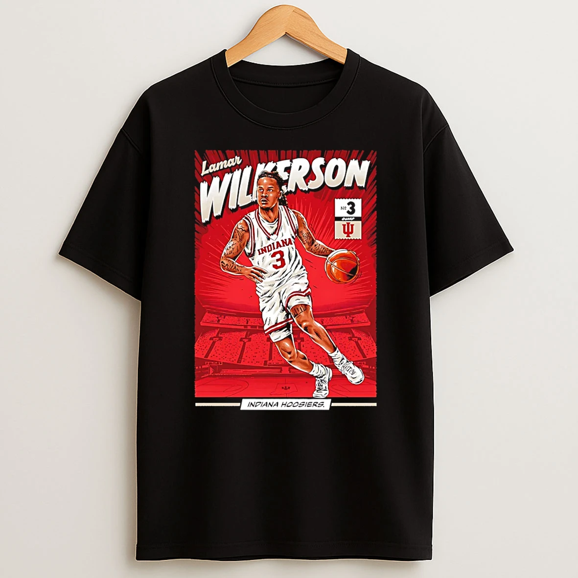 Lamar Wilkerson Indiana Hoosiers No 3 Comic T Shirt