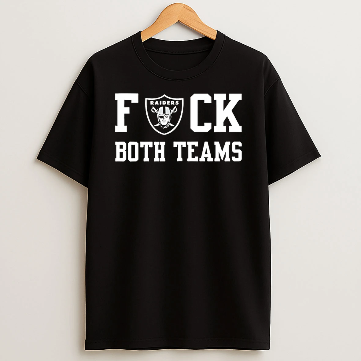 Las Vegas Raiders Football Fuck Both Teams Logo T Shirt