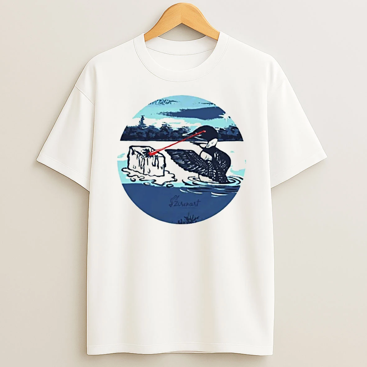 Laser Eyes Melting Ice Minnesota Loon Protest T Shirt