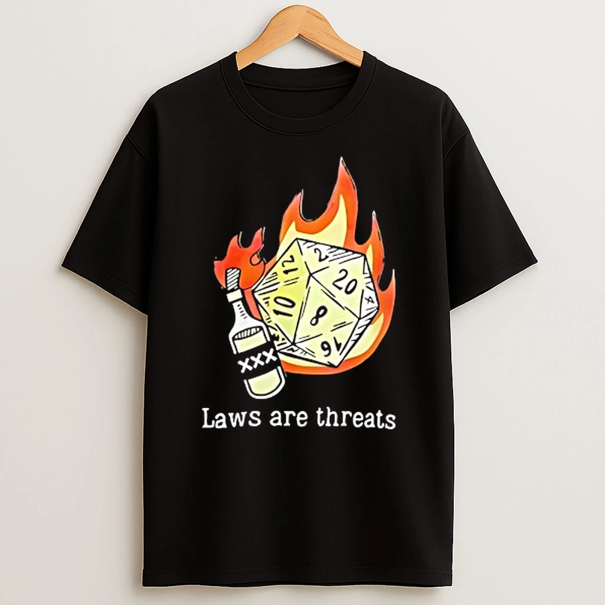 Laws Are Threats D20 T Shirt