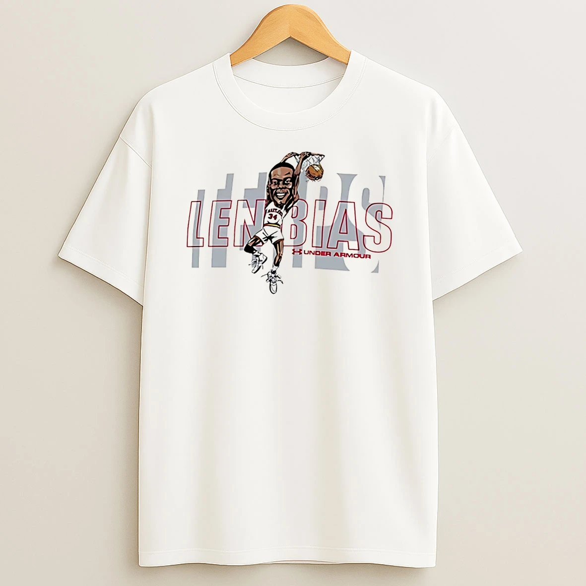 Len Bias Maryland Terrapins Caricature T Shirt