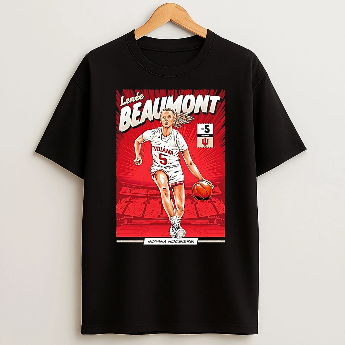 Lenee Beaumont Indiana Hoosiers No 5 Comic T Shirt