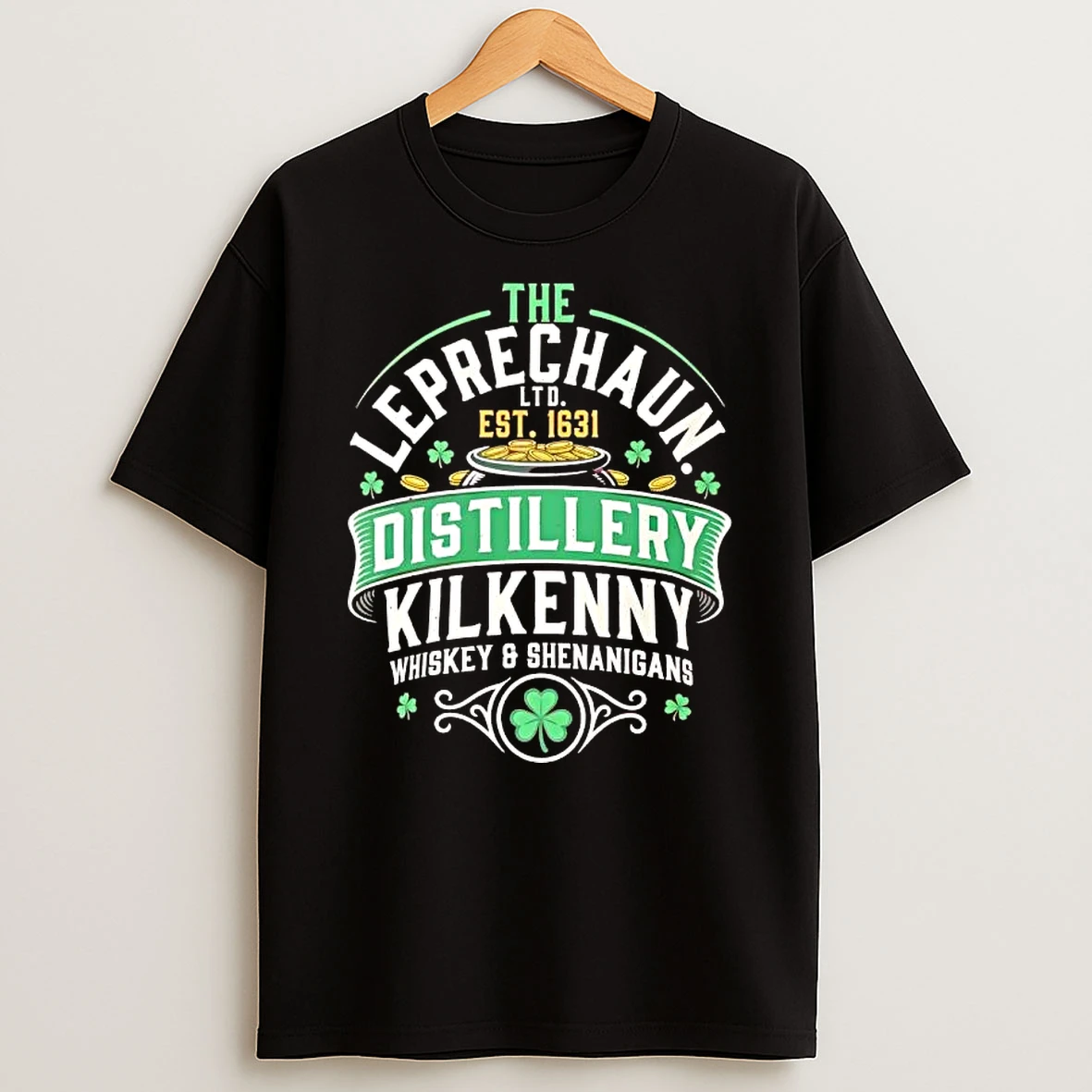 Leprechaun Distillery Kilkenny Irish Whiskey Patricks Day T Shirt