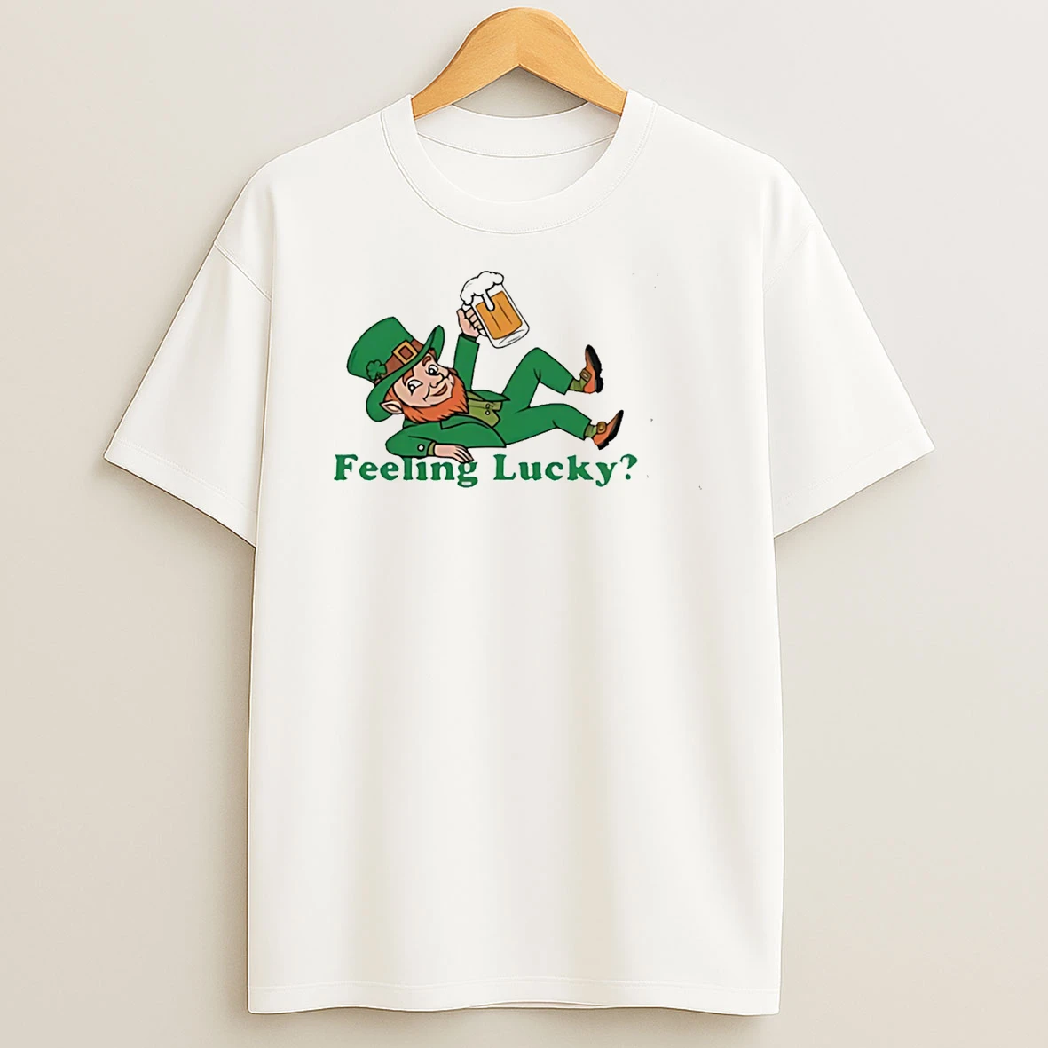 Leprechaun Drink Beer Feeling Lucky St Patricks Day T Shirt