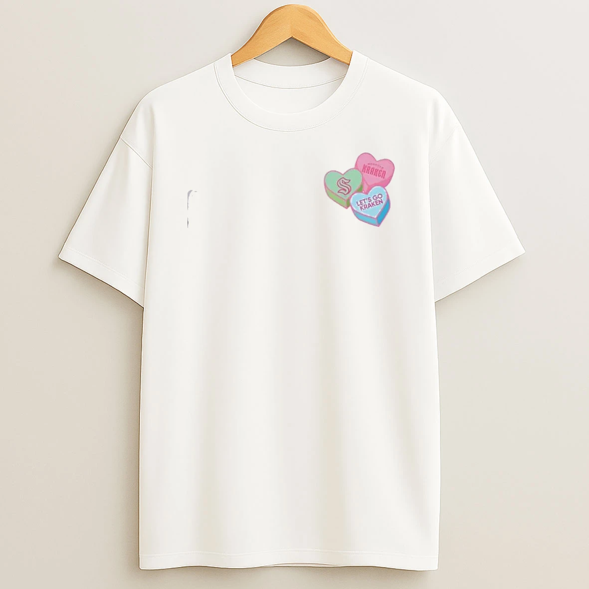 Let Go Seattle Kraken Candy Heart Valentines Day T Shirt