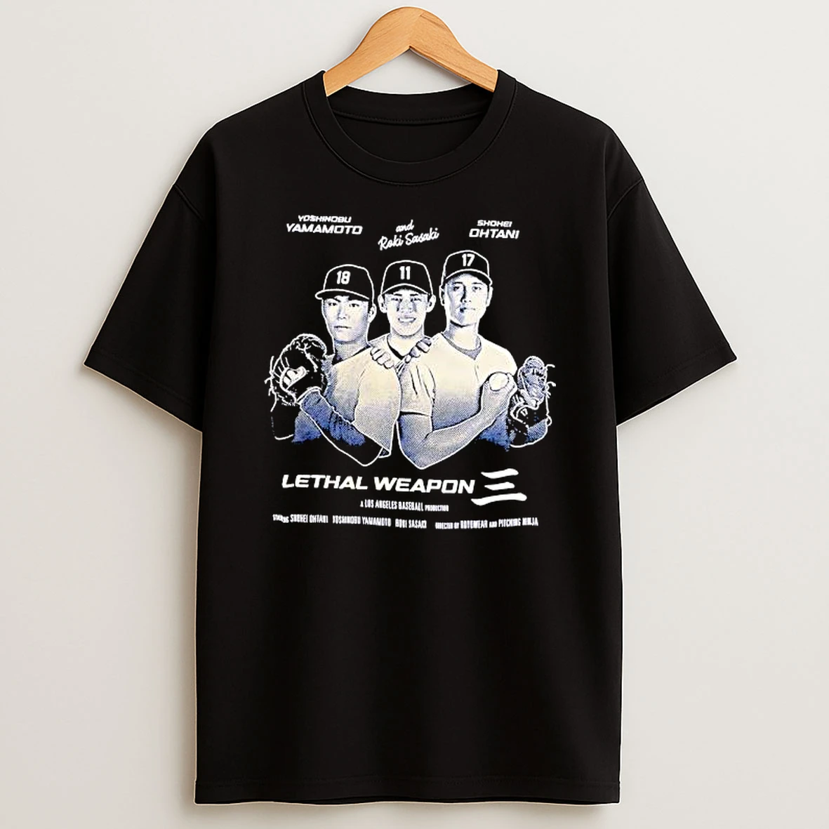 Lethal Weapon Yoshinobu Yamamoto Roki Sasaki Shohei Ohtani Baseball T Shirt