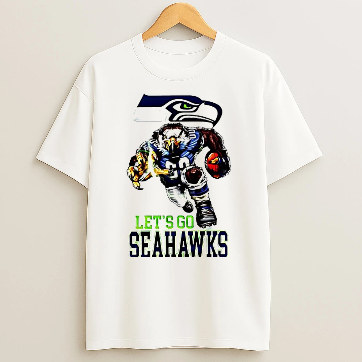 Lets Go Seahawks Mascot Teams Logo T Shirt
