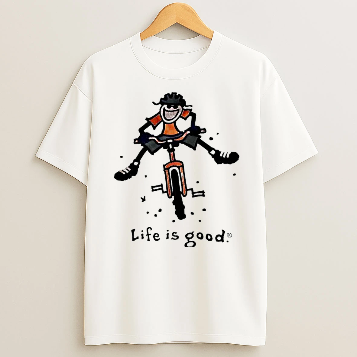 Life Is Good Happiness When Riding T Shirt