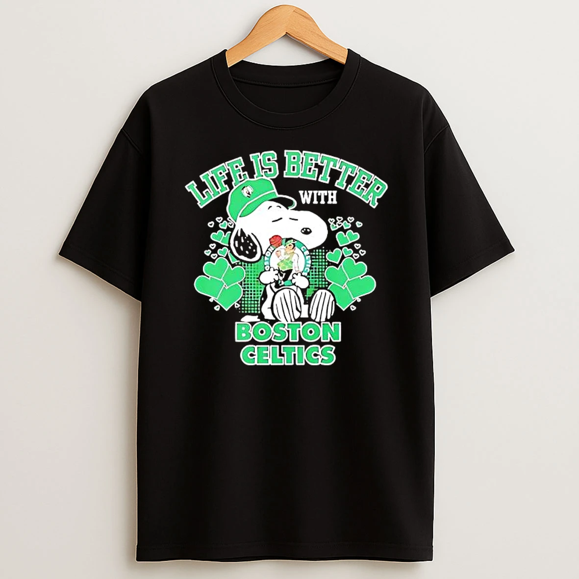 Life Is Better With Snoopy Boston Celtics X St Patricks Day T Shirt