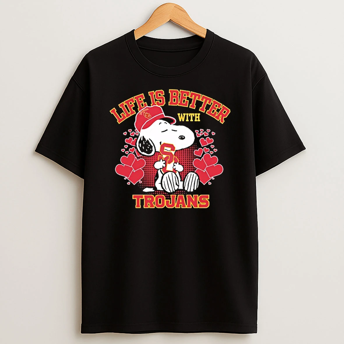 Life Is Better With Usc Trojans Snoopy T Shirt