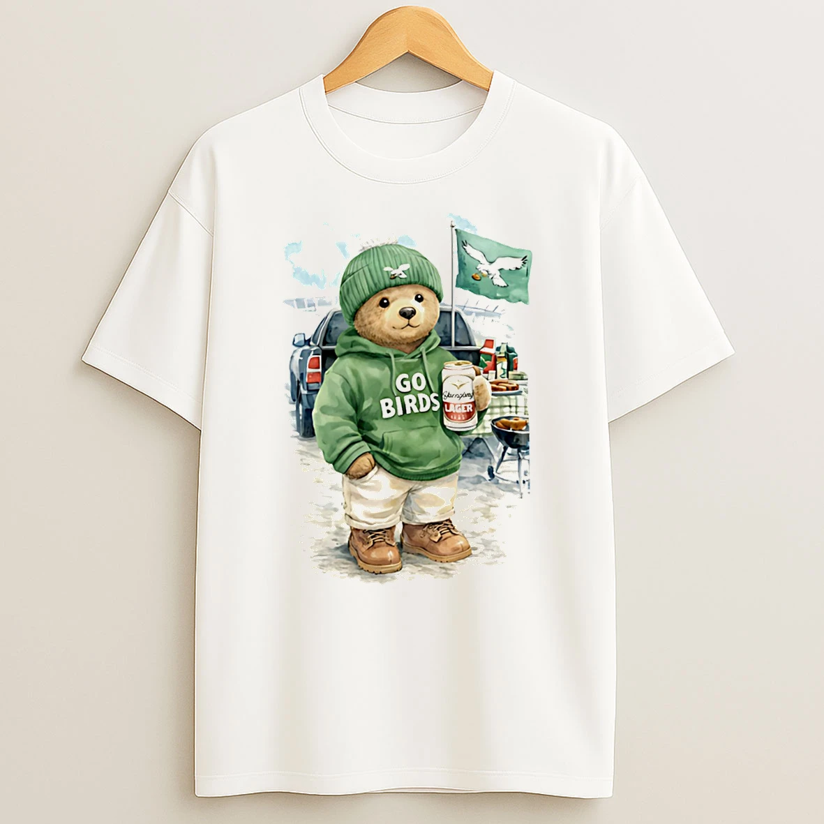 Linc The Tailgating Bear Philadelphia Eagles T Shirt