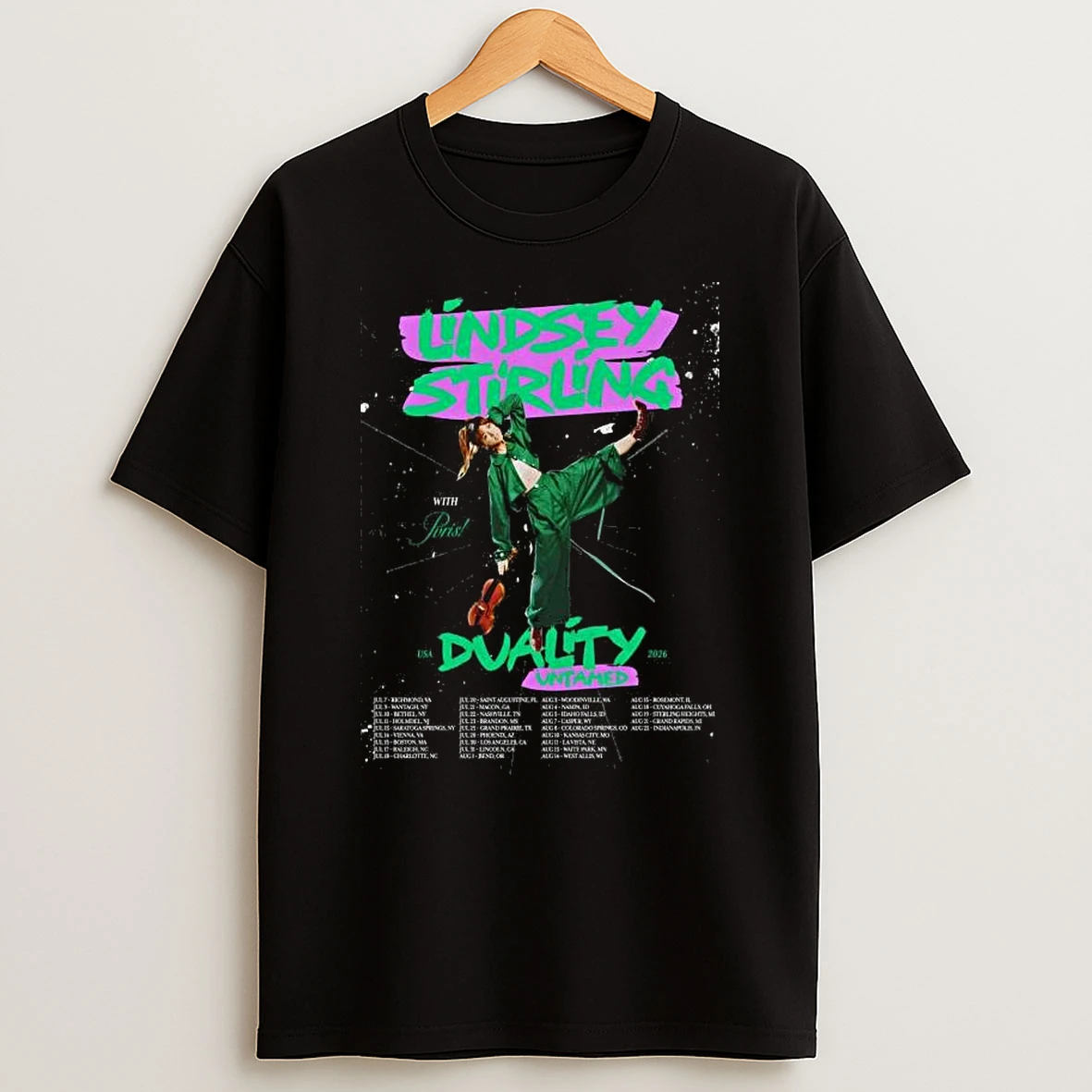 Lindsey Stirling 2026 Duality Untamed Tour Summer T Shirt