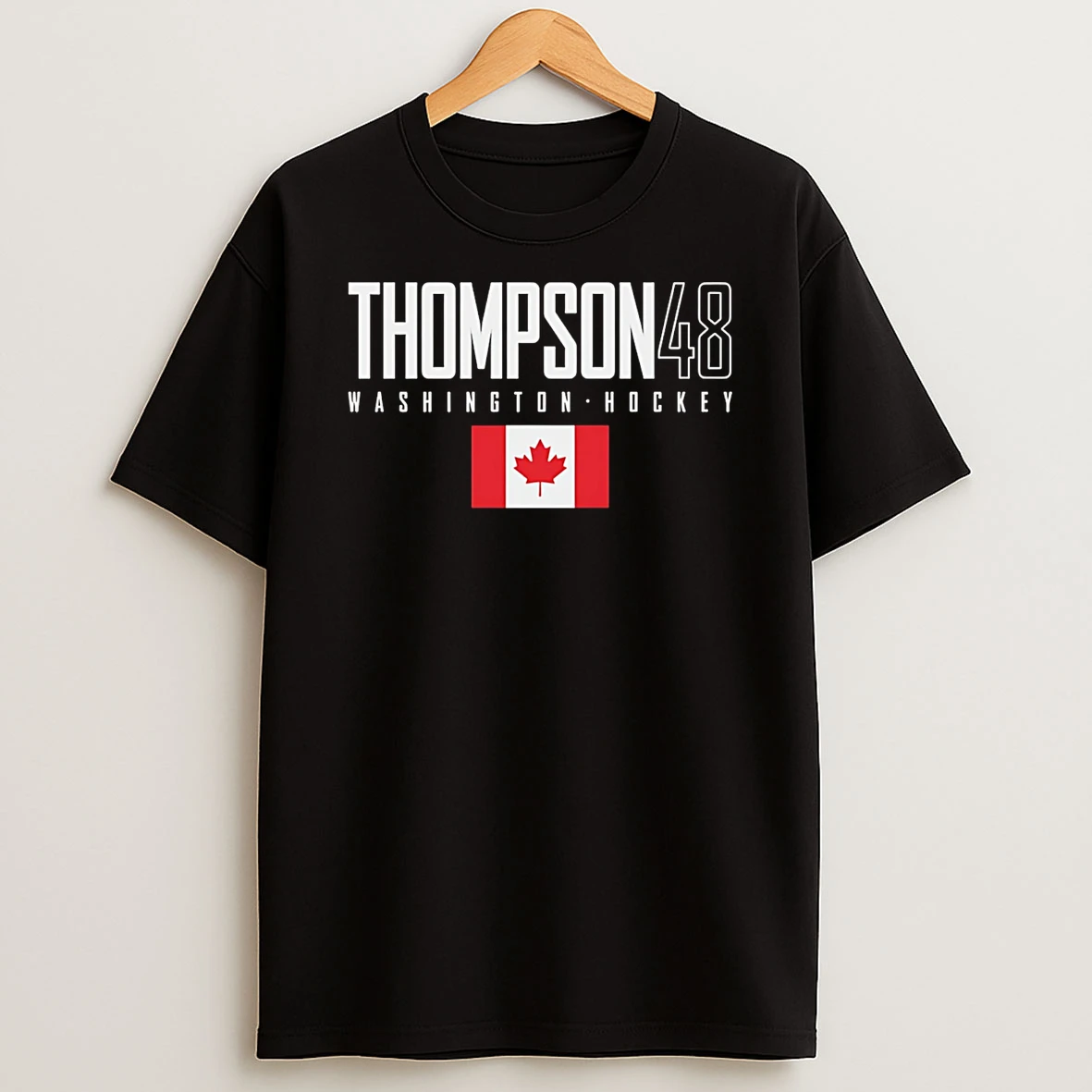 Logan Thompson Washington Canada Elite Number And Name T Shirt