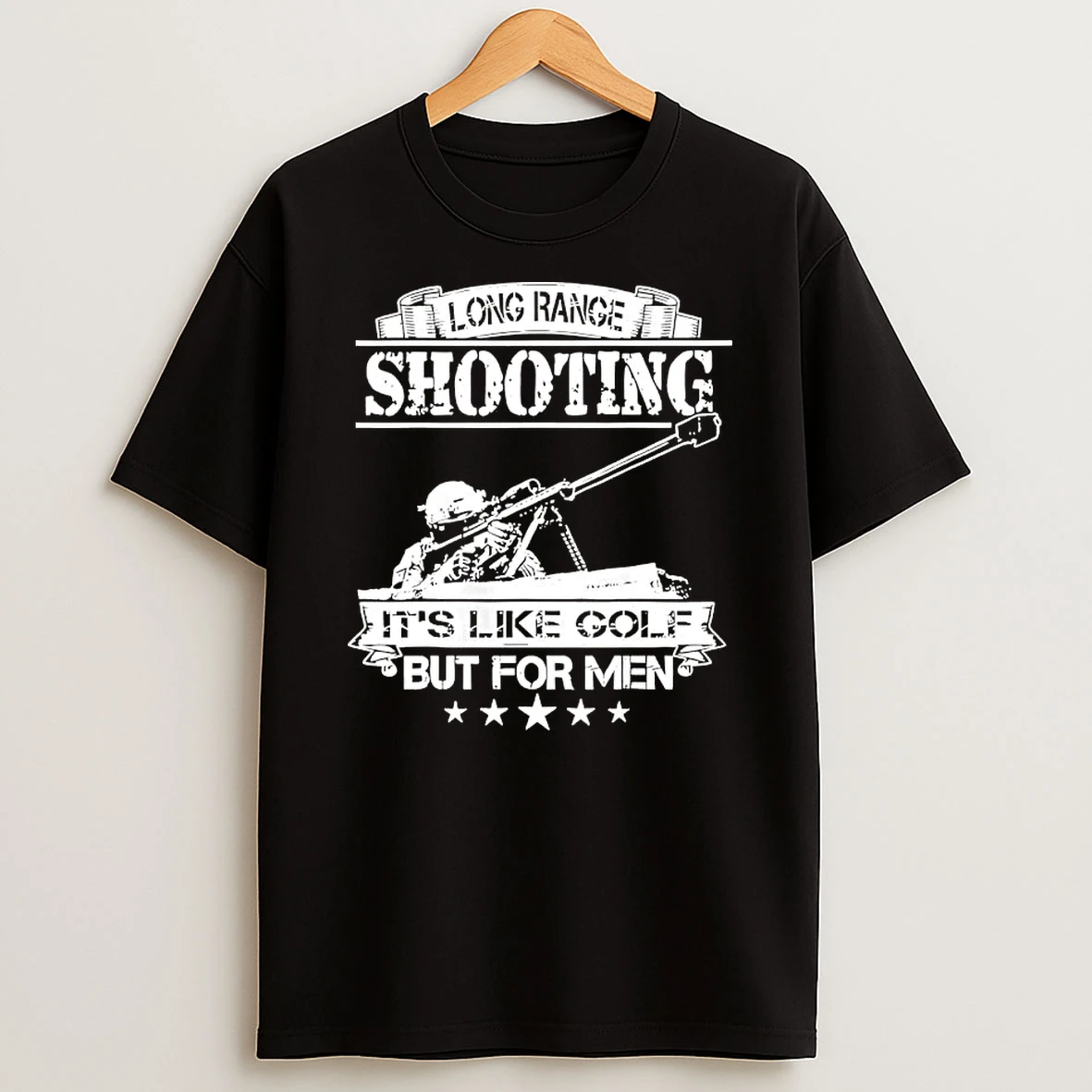Long Range Shooting Its Like Golf But For Men Vintage T Shirt