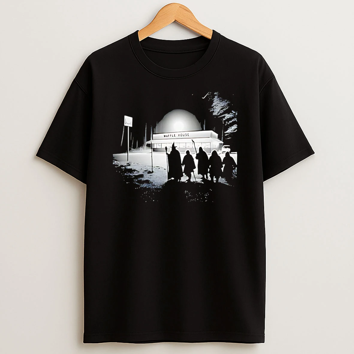 Lord Of The Rings Fellowship At Waffle House T Shirt