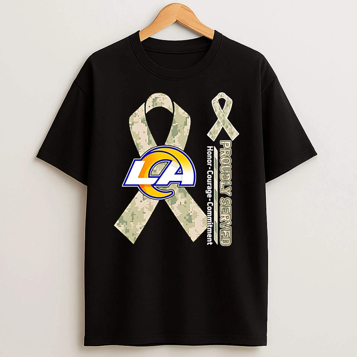 Los Angeles Rams Proudly Served Honor Courage Commitment T Shirt