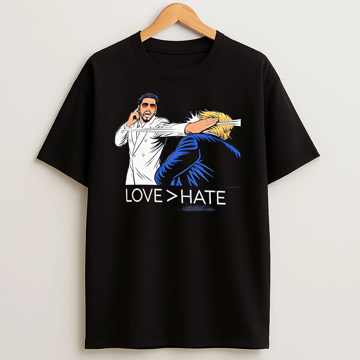 Love Greater Than Hate Super Bowl Lx Halftime Show Bad Bunny Slap Donald Trump Political T Shirt