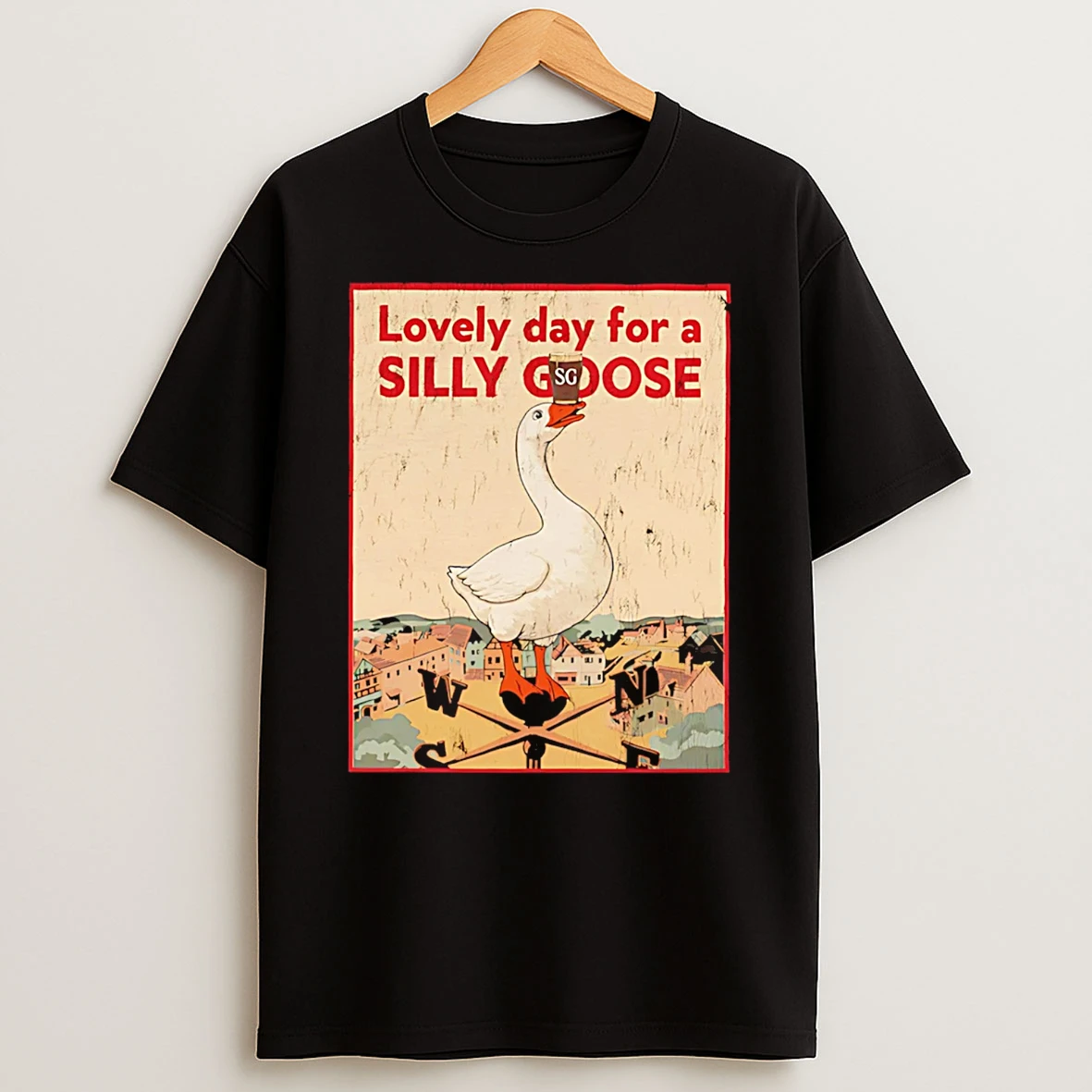Lovely Day For A Silly Goose Vintage T Shirt