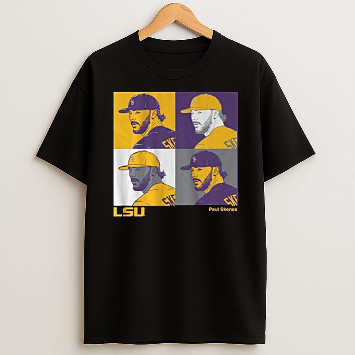 Lsu Baseball Paul Skenes Collage Panels T Shirt