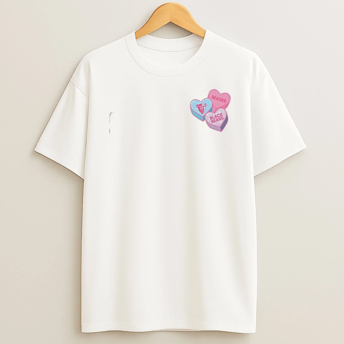 Maine Black Bears Candy Heart Valentines Day T Shirt