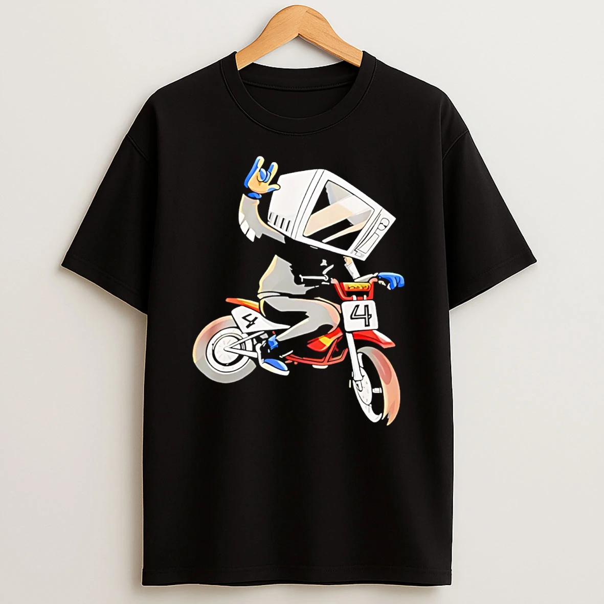 Make The Good Smile Microwave Man Bike T Shirt