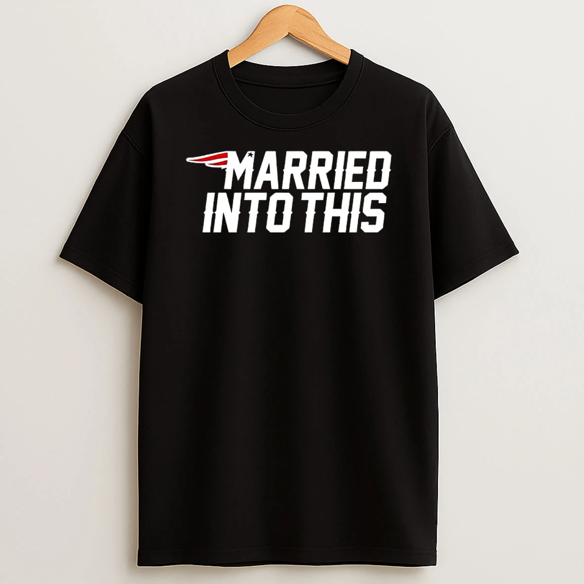 Married Into New England Patriots Football T Shirt