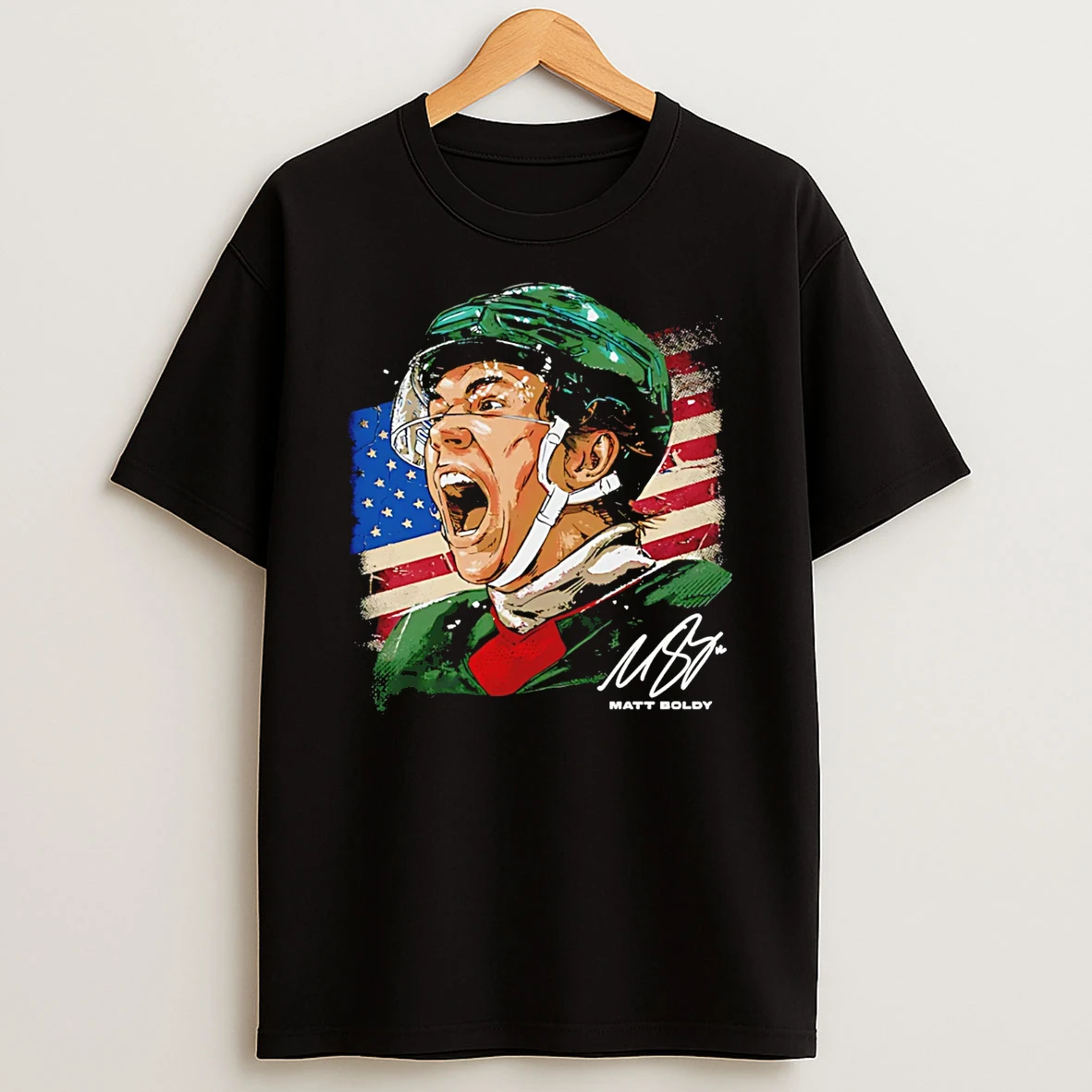 Matt Boldy Minnesota Wild Usa Portrait Signature T Shirt