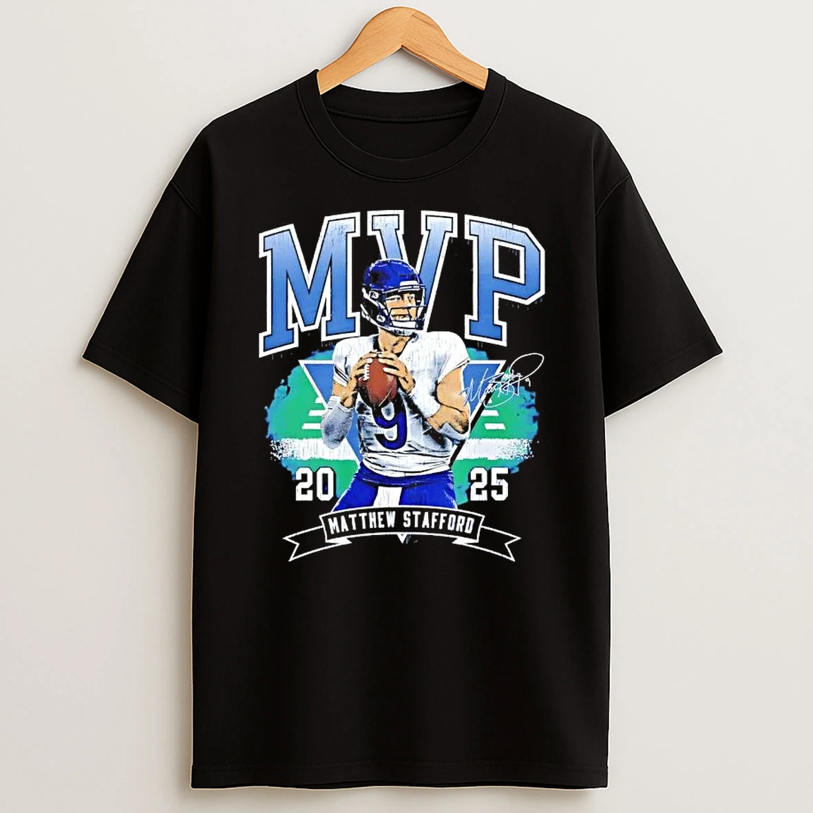 Matthew Stafford Los Angeles Rams 2025 Mvp Football Signature T Shirt