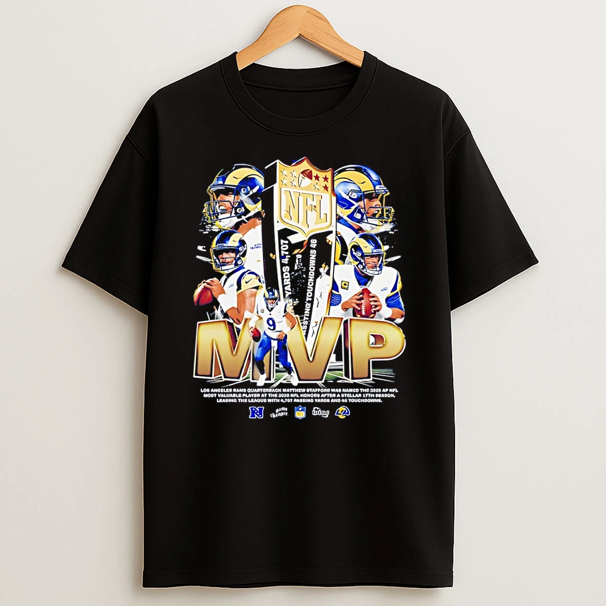 Matthew Stafford Mvp Los Angeles Rams Football Nfls Most Valuable Player T Shirt