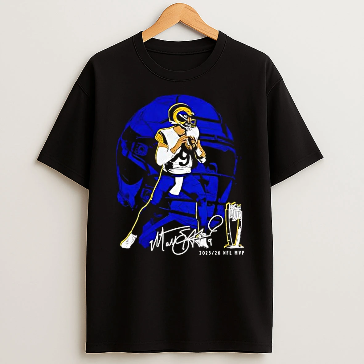 Matthew Stafford Player La Rams 2025 26 Nfl Mvp Signature T Shirt