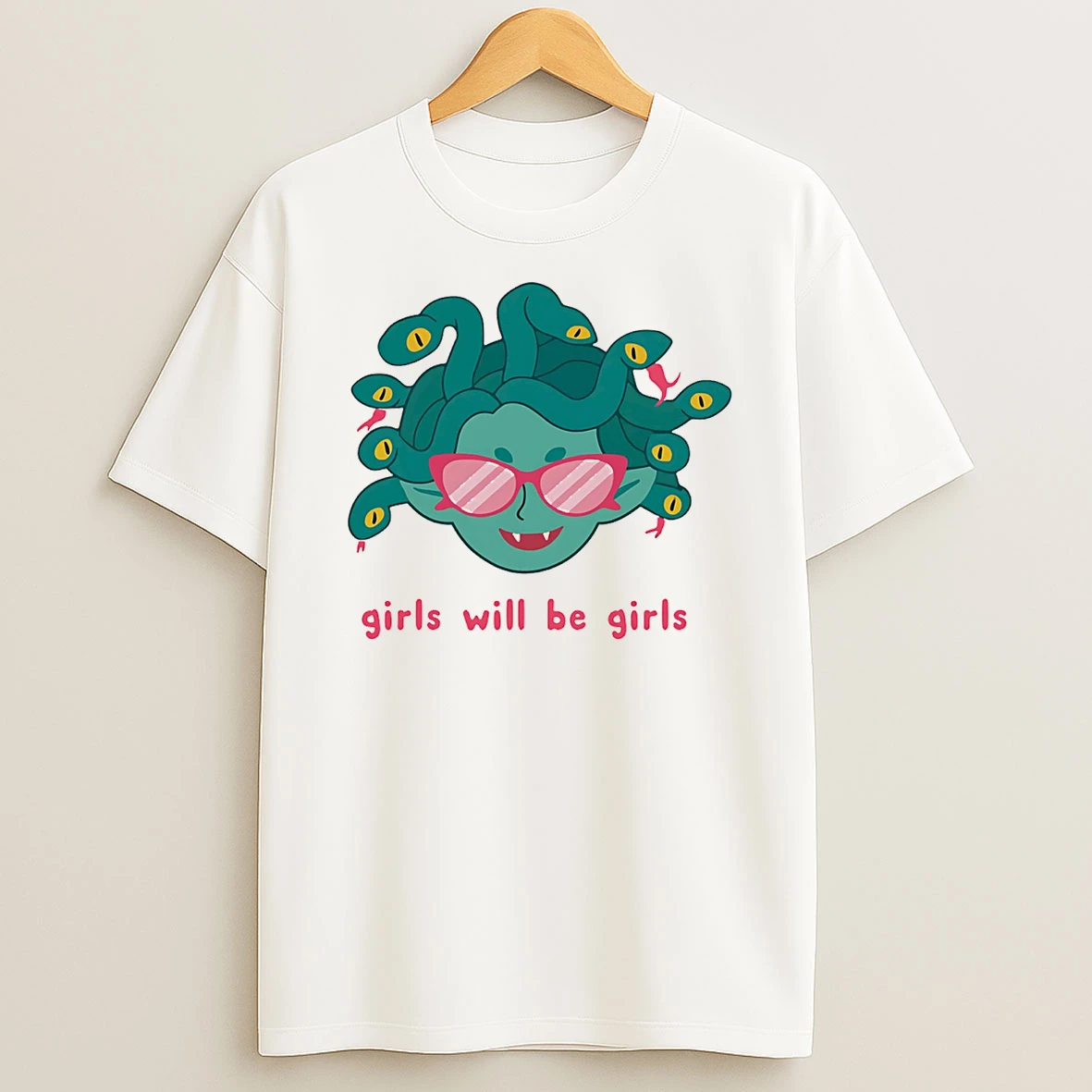 Medusa Girls Will Be Girls Big Heat Cartoon T Shirt