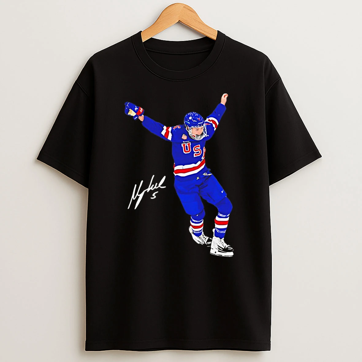 Megan Keller Usa Womens Olympic Hockey Gold Champions 2026 Signature T Shirt